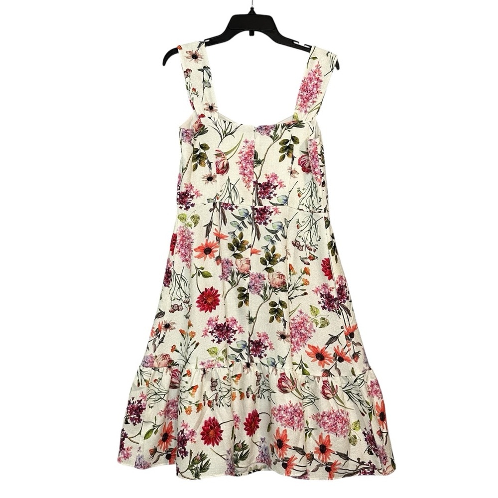 Eliza J Ivory Floral Print Mini Dress. Sz: 10 - Picture 6 of 9